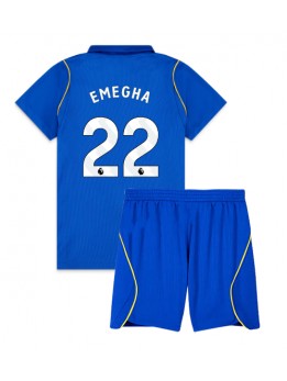 Otroški Nogometna dresi replika Chelsea Emmanuel Emegha #22 Domači 2026-27 Kratek rokav (+ hlače)